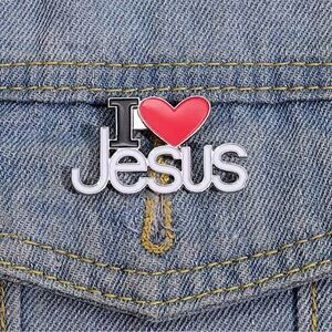 I Love Jesus Pin brooch Christian pin